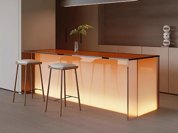 The Lumina Acrylic Kitchen Breakfast Bar