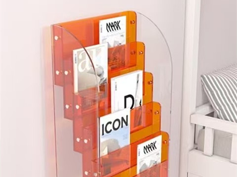 Elevate Your Space with the ClearVue Acrylic Bookshelf & Magazine Rack